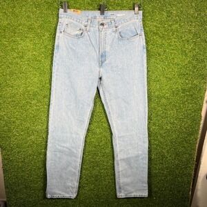 George Mens Regular Fit Light Wash Blue Denim Jeans 32x32 GM08465 Straight Leg